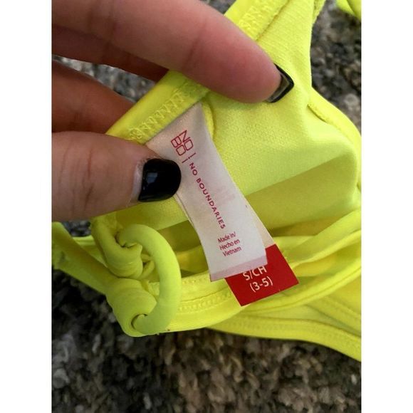 $ No Boundaries Size Small Yellow Bathing Suit (3-5) Top and Bottom - Picture 4 of 4